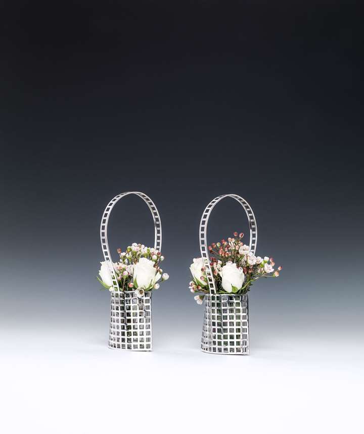TWO SILVER BASKETS